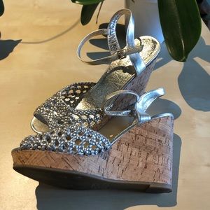 2/$50 - Nine West Gold Wedges